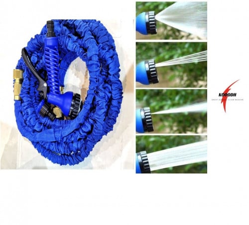 خرطوم الماء القابل للتمدد طول 15 متر بعد التمدد الكامل مع رأس بلاستيكي