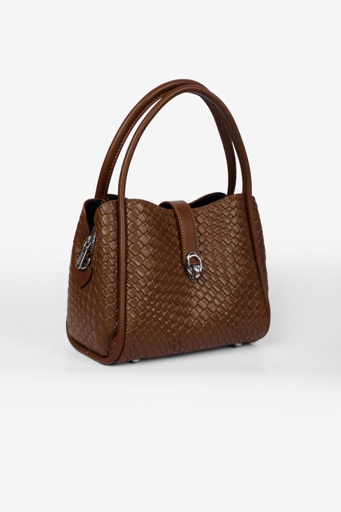 Brown leather bag