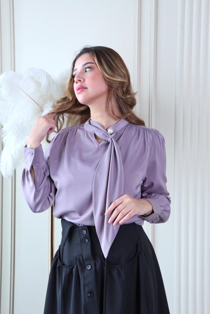 Satin blouse long sleeve online