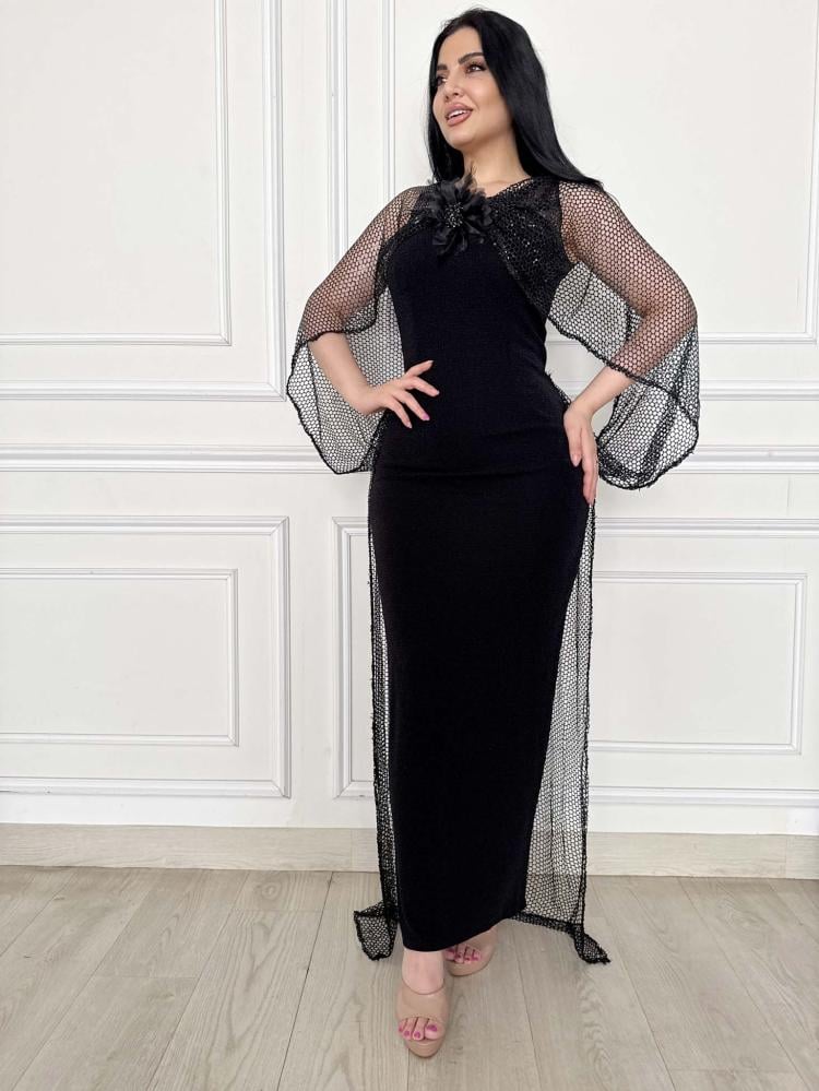 فستان سهرة سترتش لمعه