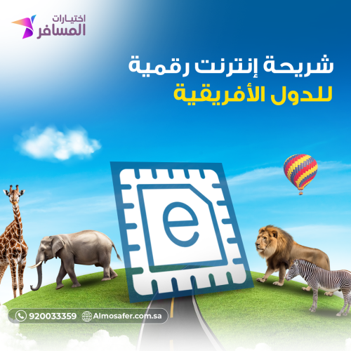 شريحة انترنت رقمية للدول الافريقية