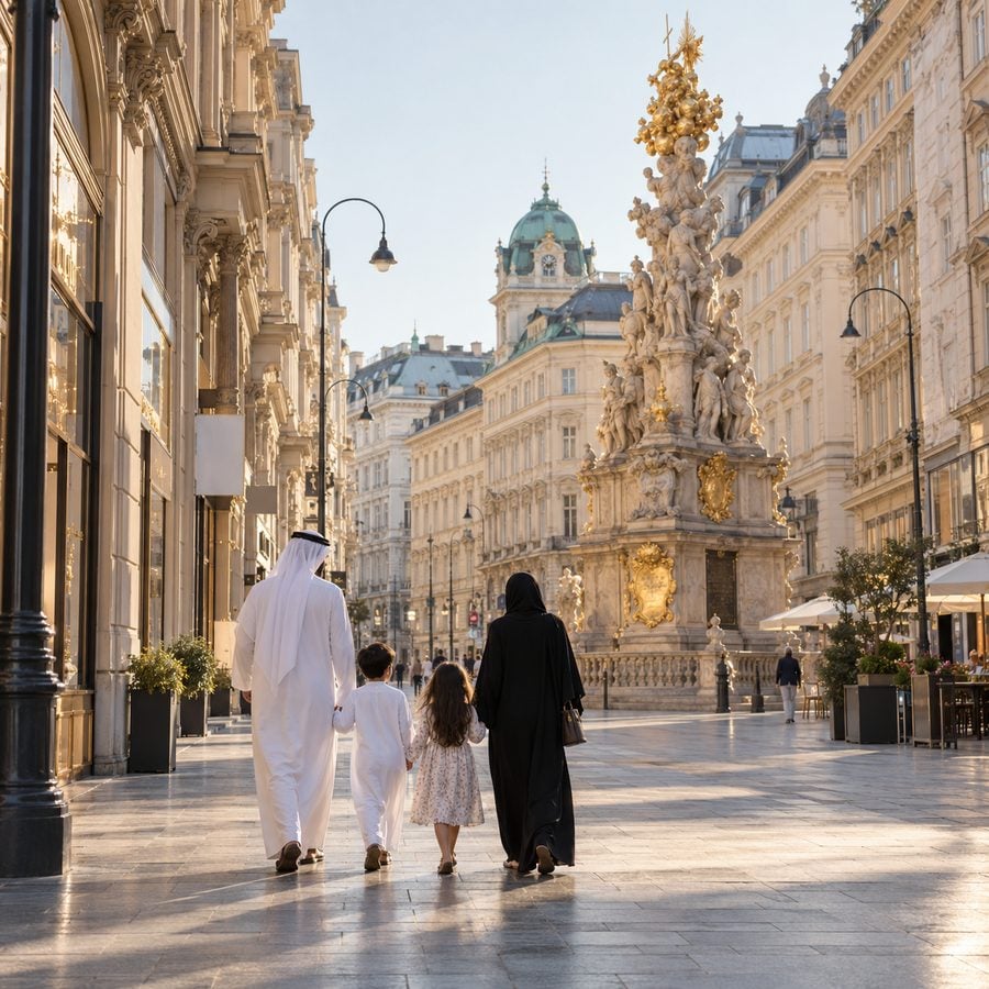 شارع غرابن للمشاة في وسط فيينا بمبانيه التاريخية ومتاجره الراقية