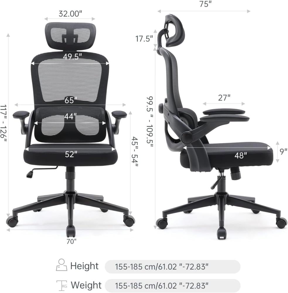 كرسي مكتب مريح للالعاب M102BKمن سيهو، كرسي كمبيوتر عالي الظهر بتصميم مزدوج الظهر - وسادة قطنية فردية ومساند ذراع ثلاثية الابعاد ومسند راس قابل للتعديل ووسادة سميكة مريحة (اسود) ق