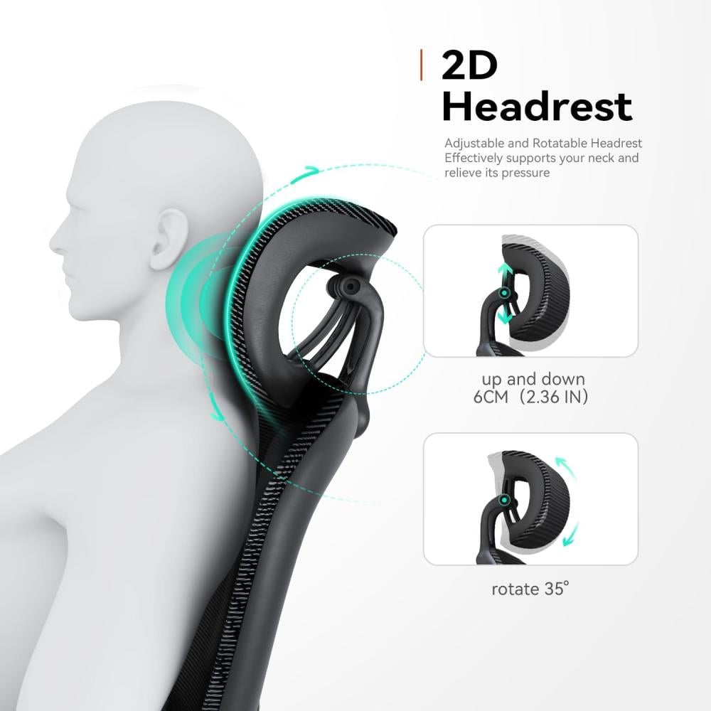 كرسي مكتب مريح للالعاب M102BKمن سيهو، كرسي كمبيوتر عالي الظهر بتصميم مزدوج الظهر - وسادة قطنية فردية ومساند ذراع ثلاثية الابعاد ومسند راس قابل للتعديل ووسادة سميكة مريحة (اسود) ق
