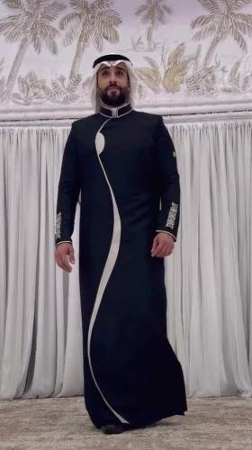 دقله رجالي كحلي دقلة كحلي رجالية مع الزخرفة العربية المطرزة