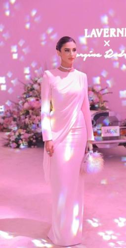 فستان سهره قماش باربي مع دانتيل