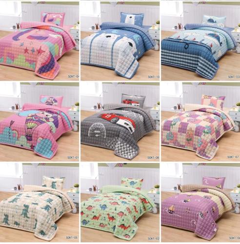 لحاف ومفرش سرير اطفال بناتي ولادي مع رسوم