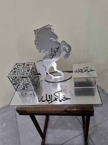 مبخرة وصينية واستاند وحامل مبخرة اكريلك بالاسم حسب...