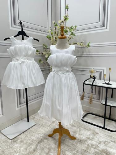 فساتين بناتي حفلات ومناسبات قماش تفته روسي