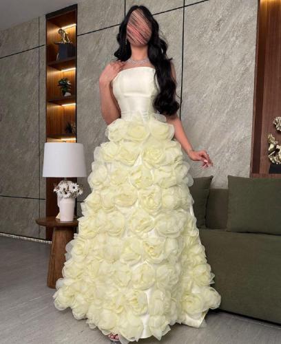 فستان نسائي قماش تفته استرتش مع دانتيل