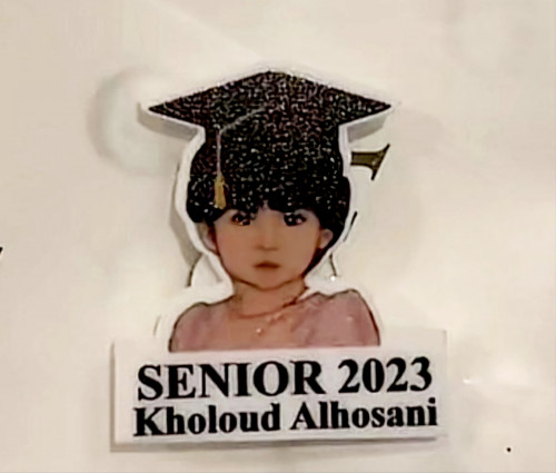 بروش تخرج 2024 بالاسم مع الصورة اكريلك تصميم حسب الطلب