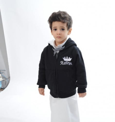 بلوفر اطفال شتوي بالاسم هودي ولادي