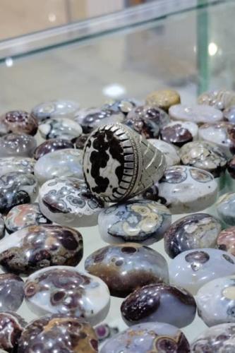 خاتم فضة رجالي مع حجر داودي صياغه وطنية بامتياز خواتم رجاليه فضه إيطالي خالص عيار925 مع حجر