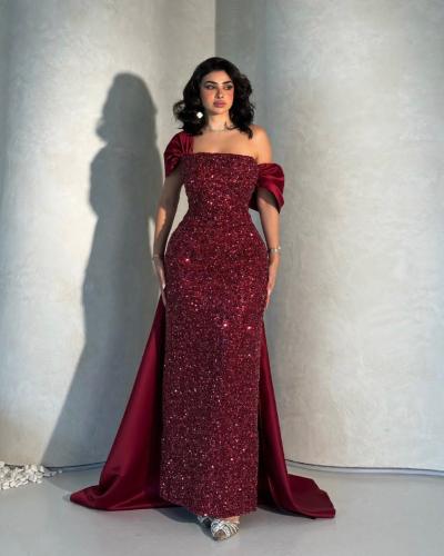 فستان نسائي سهره قماش ميكادو