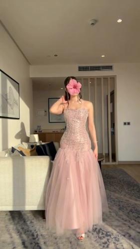 فستان سهرة  2025 قماش تل كلوش