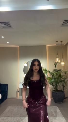 فساتين سهرة جوخ مع ترتر