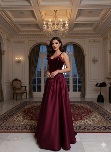 فستان سهره ميكادو مع جوخ دبل كلوش