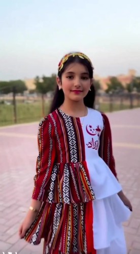 فستان رمضان بناتي سدو مع شالكي بالاسم مع رطبة فساتين وازياء رمضان