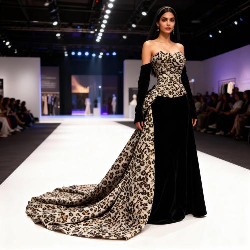 فستان سهره جوخ مع جاكار كلوش