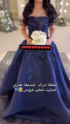 فستان نسائي سهره قماش ميكادو