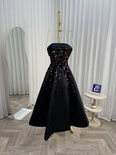 فساتين سهرة دبل كلوش خامه ميكادو