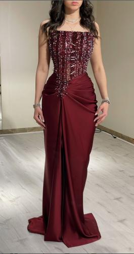 فستان مناسبه قماش تفته استرتش