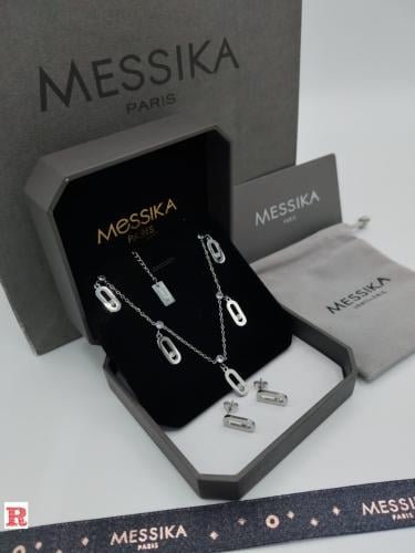 سلاسل مع حلق ماركة  نسائي مع توابع الماركة