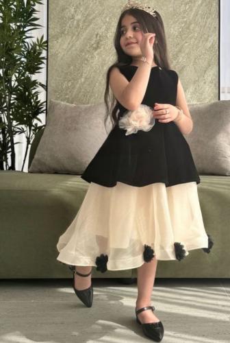 فساتين بناتي قماش اورجنزا