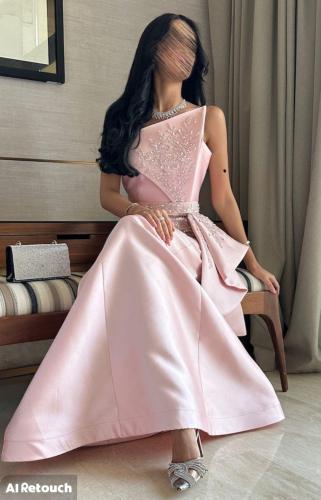 فستان مناسبة قماش ميكادو