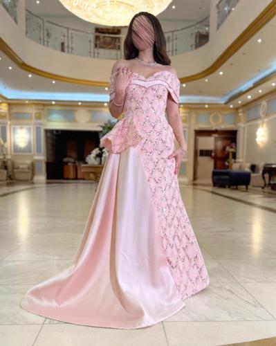 فستان سهرة قماش ميكادو