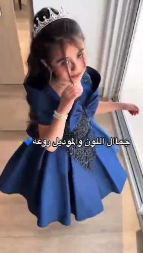 فساتين بناتي قماش ميكادو