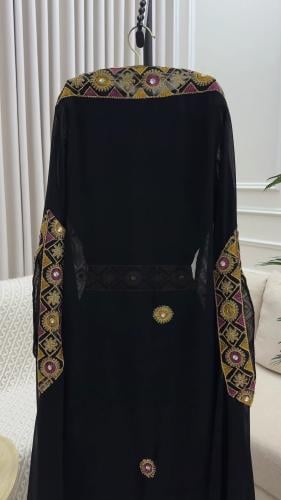 فساتين سهرة تفته جورجيت تطريز كمبيوتر