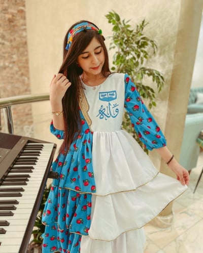 فستان شالكي   بالاسم مع رطبة فساتين وازياء رمضان