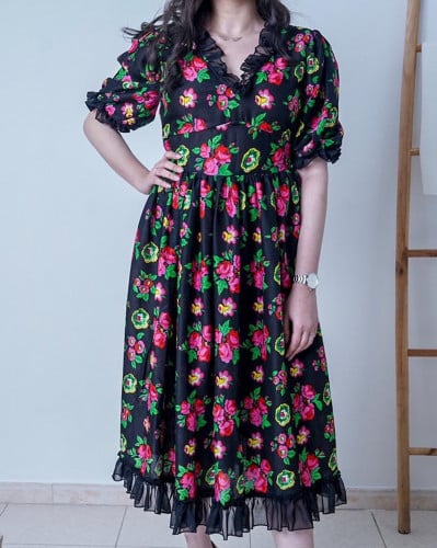 جلابيه رمضانيه نسائية شالكي اسود