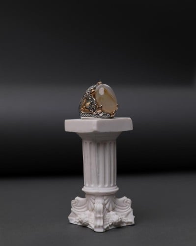 خاتم فضة رجالي مع احجار كريمة وعقيق خواتم رجاليه فضه إيطالي خالص عيار925 مع حجر كريم او مع عقيق