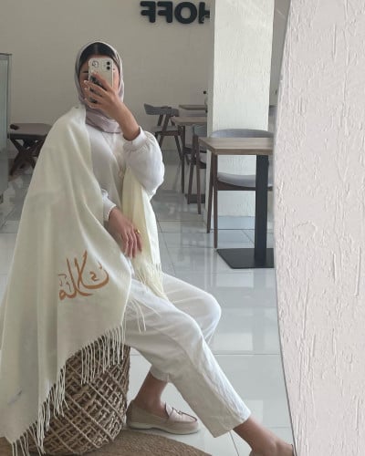 شال شتوي نسائي صوف  بالاسم