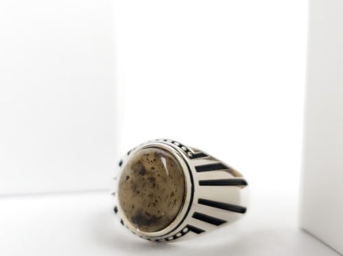 خاتم فضة رجالي مع احجار كريمة وعقيق خواتم رجاليه فضه إيطالي خالص عيار925 مع حجر كريم او مع عقيق