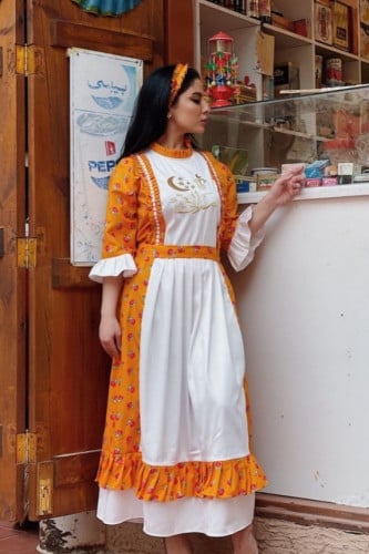 جلابيه رمضانيه نسائية اصفر