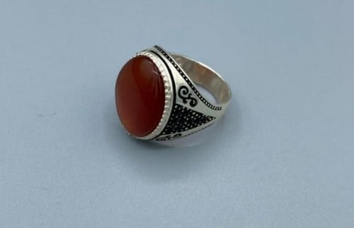 خاتم فضة رجالي مع احجار كريمة وعقيق خواتم رجاليه فضه إيطالي خالص عيار925 مع حجر كريم او مع عقيق