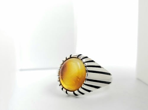 خاتم فضة رجالي مع احجار كريمة وعقيق خواتم رجاليه فضه إيطالي خالص عيار925 مع حجر كريم او مع عقيق