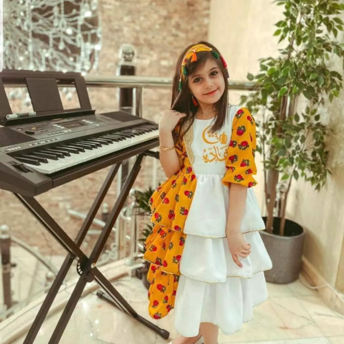 فستان شالكي بناتي انيق