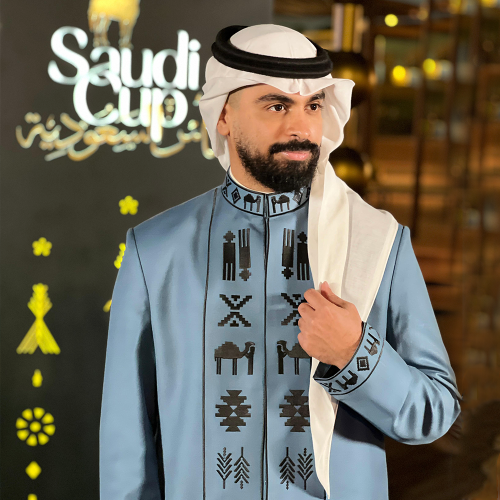 دقله رجالي مع الزخرفة التراثية الوطنية دقلات رجالية مع الزخرفة العربية المطرزة