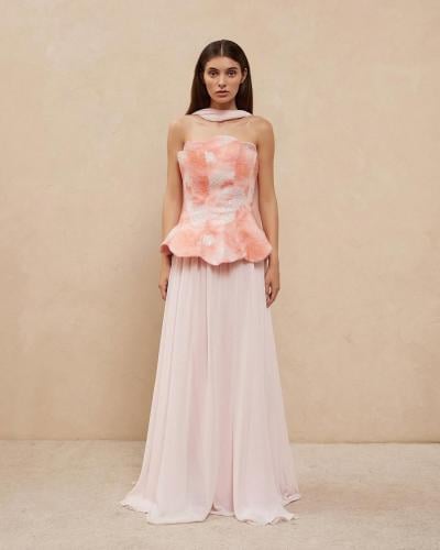 فستان سهره قماش جورجيت