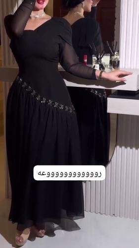 فستان عيد نسائي قماش شيفون جورجيت