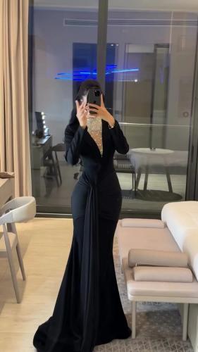 فساتين سهرة قماش باربي تطريز شك