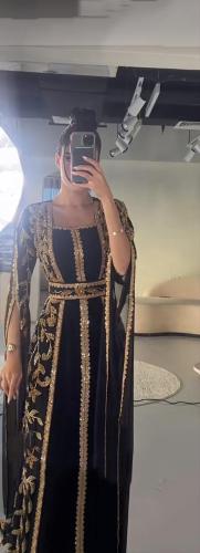 فستان نسائي قماش باربي مع شيفون