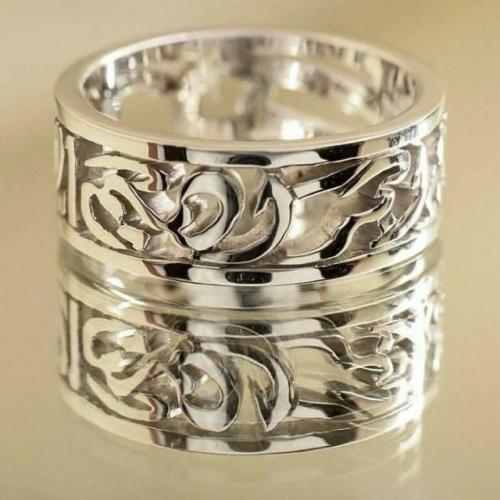 دبل كوبلز فضة خالص عيار ٩٢٥ رجالي نسائي