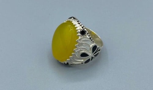 خاتم فضة رجالي مع احجار كريمة وعقيق خواتم رجاليه فضه إيطالي خالص عيار925 مع حجر كريم او مع عقيق