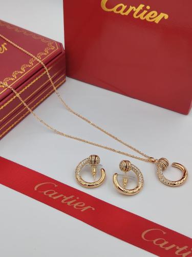 سلسال مع حلق ماركة كارتير نسائي مع توابع الماركة