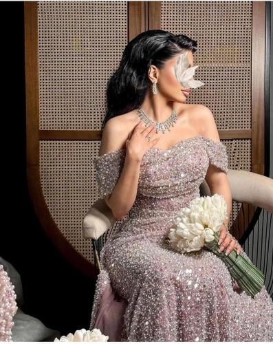 فستان سهره قماش تل